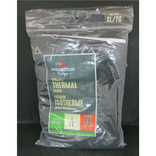 New Mountain Ridge Men's Black Thermal Pants Size XL