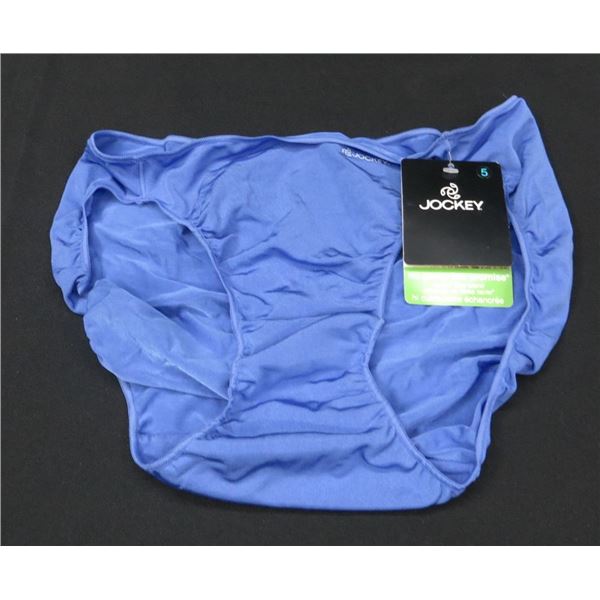 New Ladies Jockey Blue Nylon./Spandex Briefs Size 5