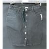 Image 1 : New Rio Ladies Black Jean Button Up Skirt Size11