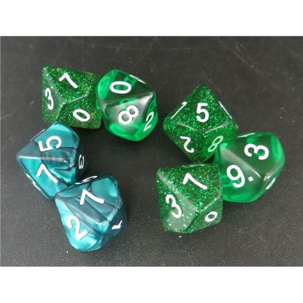 Lot of 7 New Roll playing Game RPG Dice
