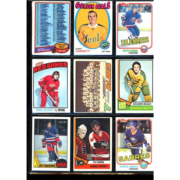 Lot of 9 Various Vintage Hockey Cards Various Teams Sets & Players
