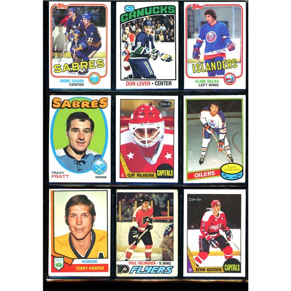 Lot of 9 Various Vintage Hockey Cards Various Teams Sets & Players