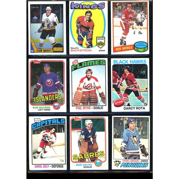 Lot of 9 Various Vintage Hockey Cards Various Teams Sets & Players