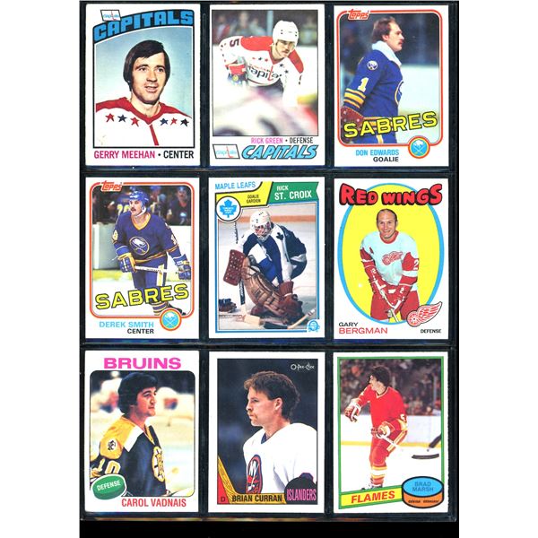 Lot of 9 Various Vintage Hockey Cards Various Teams Sets & Players