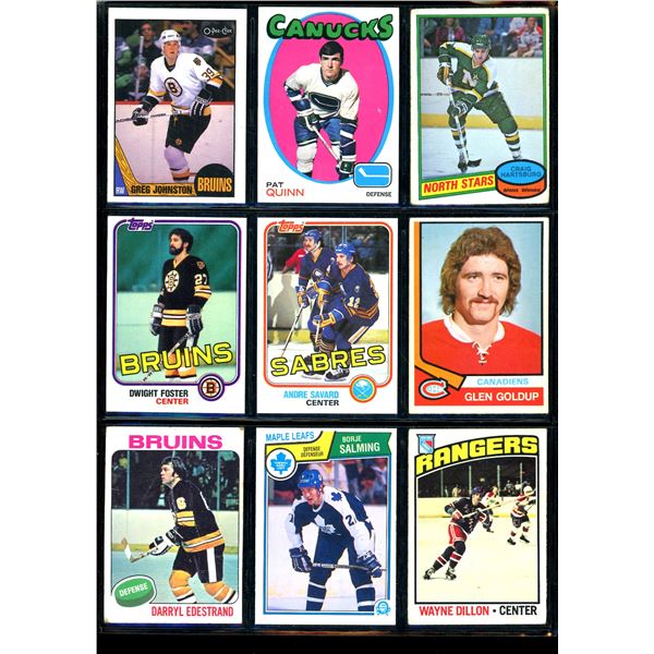 Lot of 9 Various Vintage Hockey Cards Various Teams Sets & Players