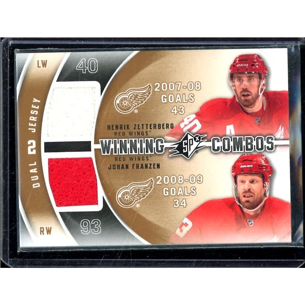 2011-12 SPx Winning Combos #WCZF Henrik Zetterberg/Johan Franzen