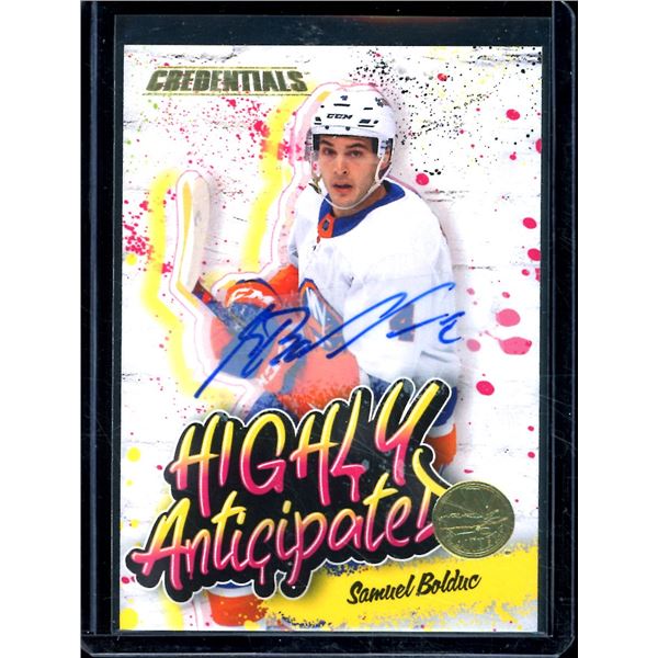 2023-24 Upper Deck Credentials Highly Anticipated Autographs #HA26 Samuel Bolduc