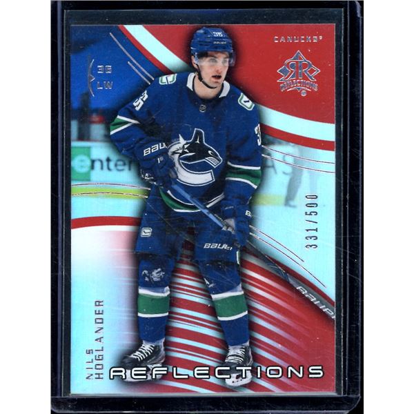 2020-21 Upper Deck Triple Dimensions Reflections Ruby #44 Nils Hoglander 331/500