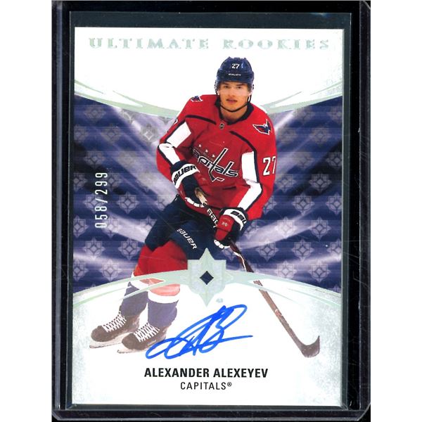 2020-21 Ultimate Collection #131 Alexander Alexeyev Autographed RC 58/299