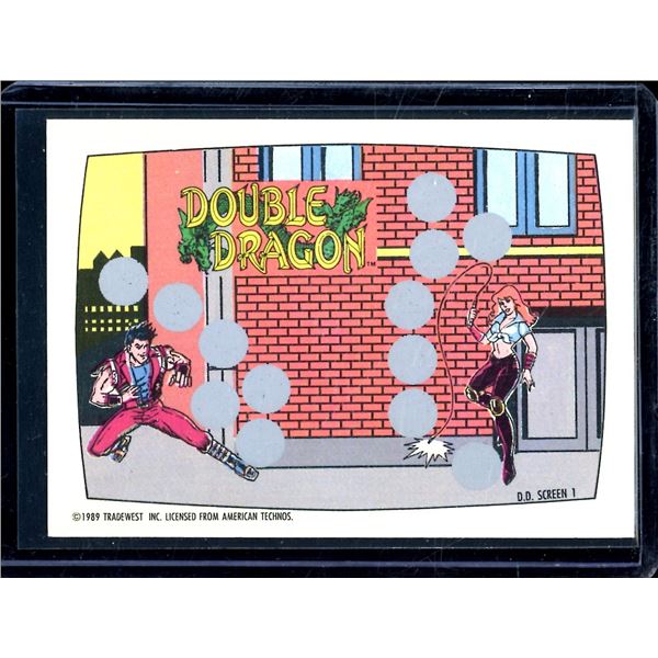 1989 Nintendo Scratch Off Card Double Dragon Screen 1 Card Not Scratched