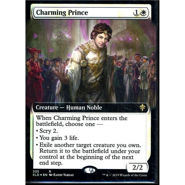 Magic the Gathering Charming Prince FOIL Extended Art Throne of Eldraine