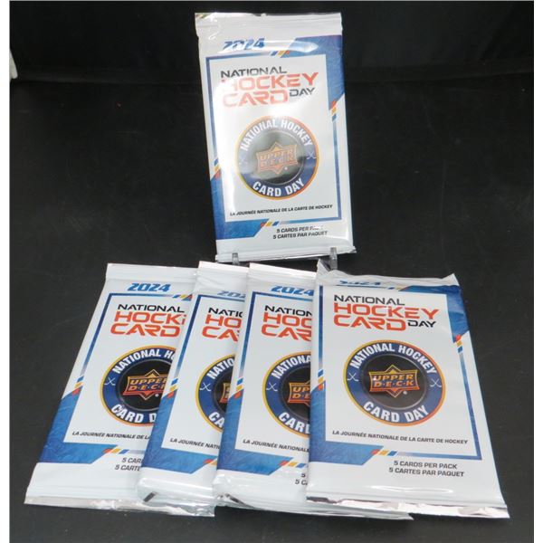 5 Sealed Packs 2024 National Hockey Card Day Collector Cards