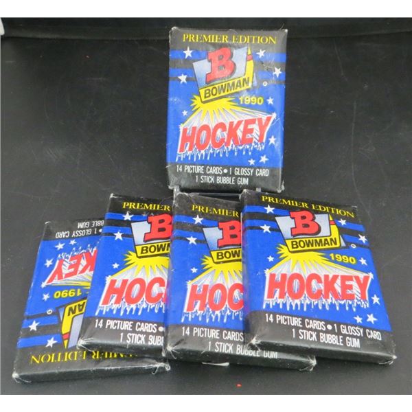 5 Sealed Packs 1990 Bowman Hockey 15 Cards Per Pack