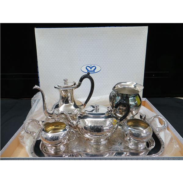 Vintage EP on Copper Serving Set With Tray & Water Pitcher