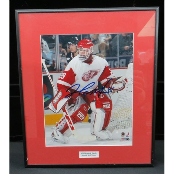Dominik Hasek Autographed Photo Framed 12" x 14" With COA