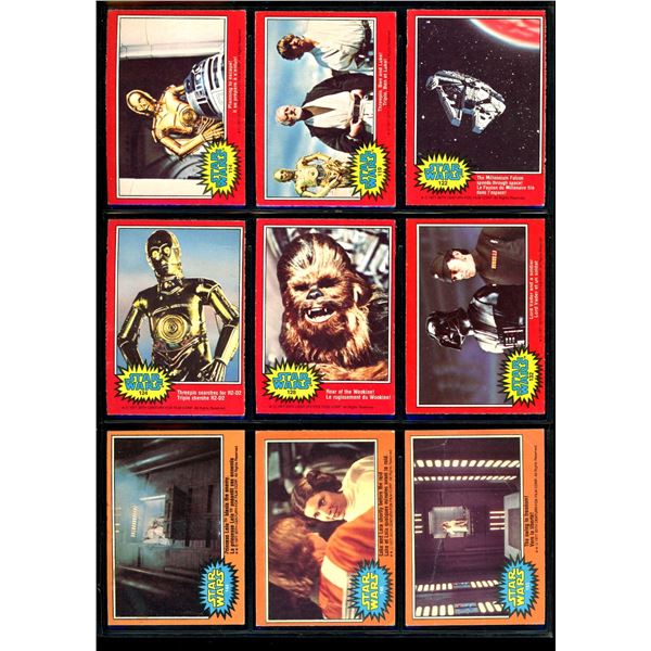 1977 Lot of 9 Various Vintage Star Wars Collector Cards