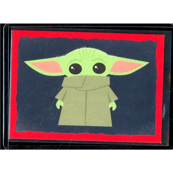 2020 Topps Star Wars The Mandalorian Journey of the Child Collar Up! #1 Red Border
