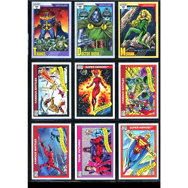 Lot Of 9 Various Marvel Collector Cards