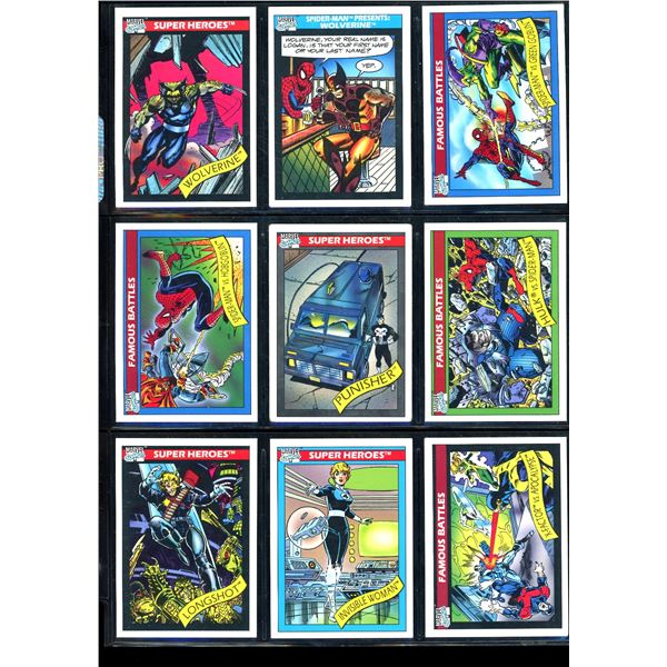 Lot Of 9 Various Marvel Collector Cards