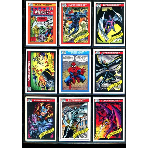 Lot Of 9 Various Marvel Collector Cards