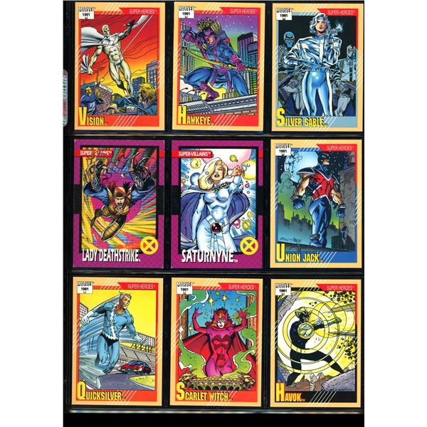 Lot Of 9 Various Marvel Collector Cards
