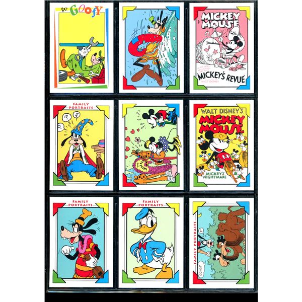 Lot Of 9 Walt Disney Collector Cards Mickey, Goofy, Donald & Minnie Mouse