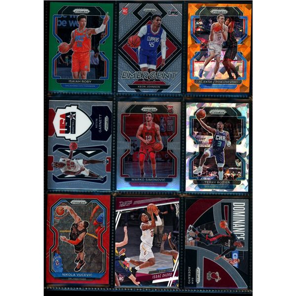 Lot of 9 Various Basketball Inserts and Rookie Collector Cards