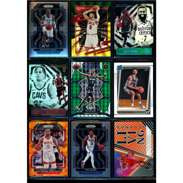 Lot of 9 Various Basketball Inserts and Rookie Collector Cards