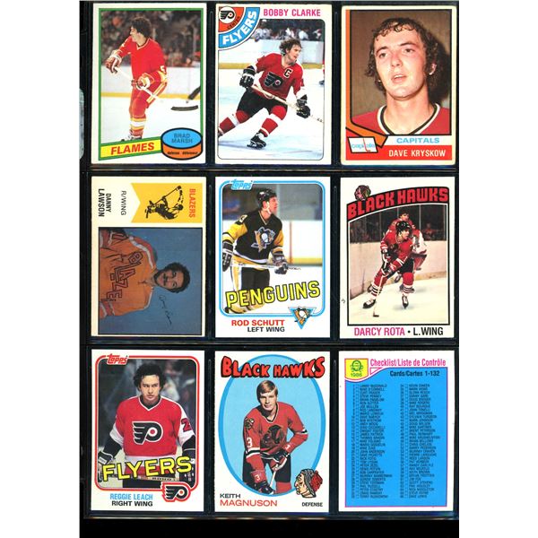 Lot of 9 Various Vintage Hockey Cards Various Teams Sets & Players