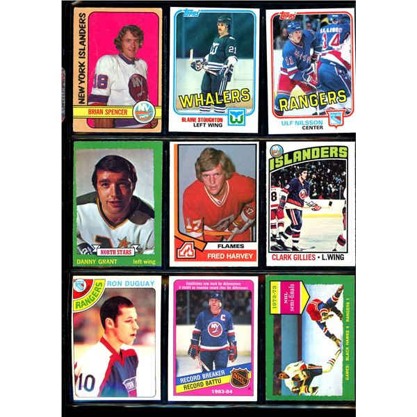 Lot of 9 Various Vintage Hockey Cards Various Teams Sets & Players