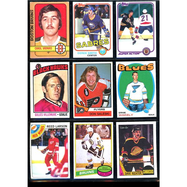 Lot of 9 Various Vintage Hockey Cards Various Teams Sets & Players