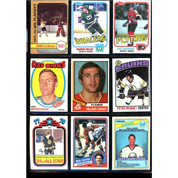 Lot of 9 Various Vintage Hockey Cards Various Teams Sets & Players