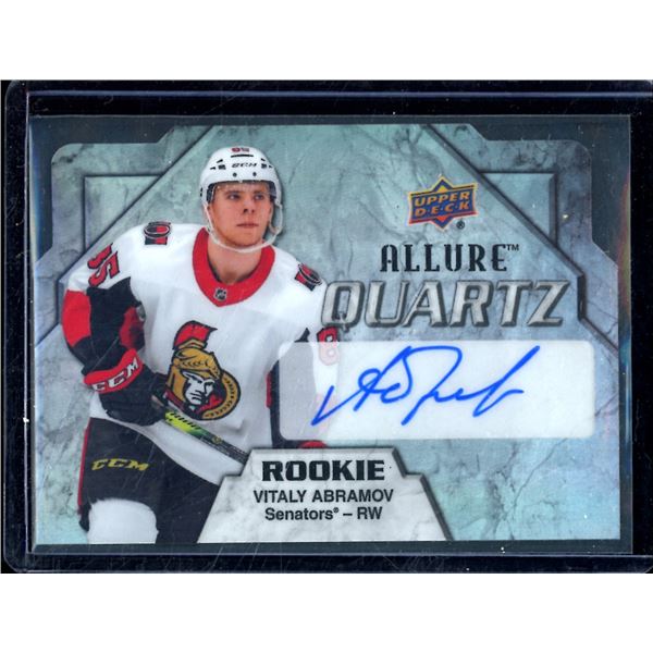 2019-20 Upper Deck Allure Quartz Rookie Autographs Vitaly Abramov BV $30
