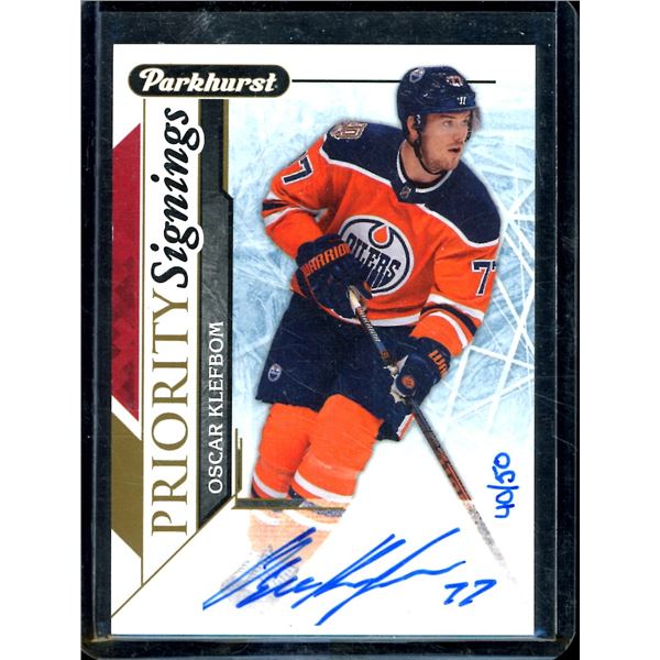 2018-19 Parkhurst Priority Signings #PSOK Oscar Klefbom 40/50 BV $35