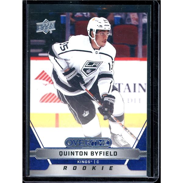 2024-25 Upper Deck Overtime '21-22 Overtime Rookie Update #2021QB Quinton Byfield