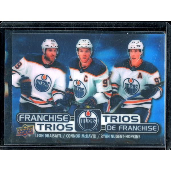 2020-21 Upper Deck Tim Hortons Franchise Trios Draisaitl/McDavid/Ryan Nugent-Hopkins BV $60