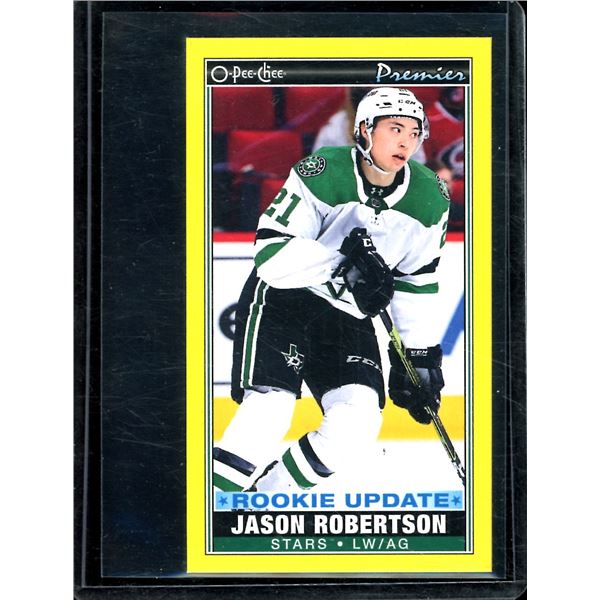 2021-22 O-Pee-Chee OPC Premier Tallboys Yellow #P46 Jason Robertson BV $30