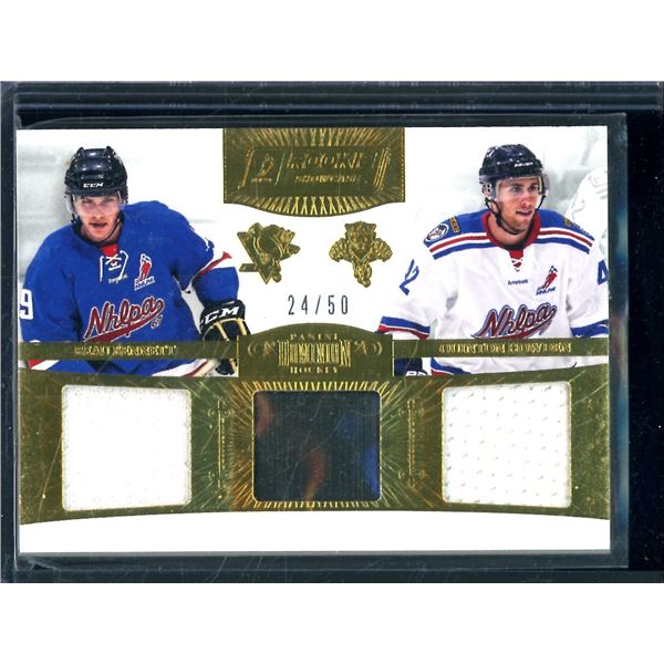 2013-14 Dominion Rookie Showcase Memorabilia #RSBH Beau Bennett/Quinton Howden 24/50