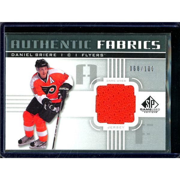 2011-12 SP Game Used Authentic Fabrics #AFBR Daniel Briere 68/100