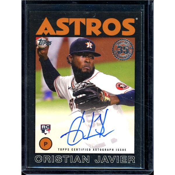 2021 Topps '86 Topps Autographs Black #86ACJA Cristian Javier 60/199
