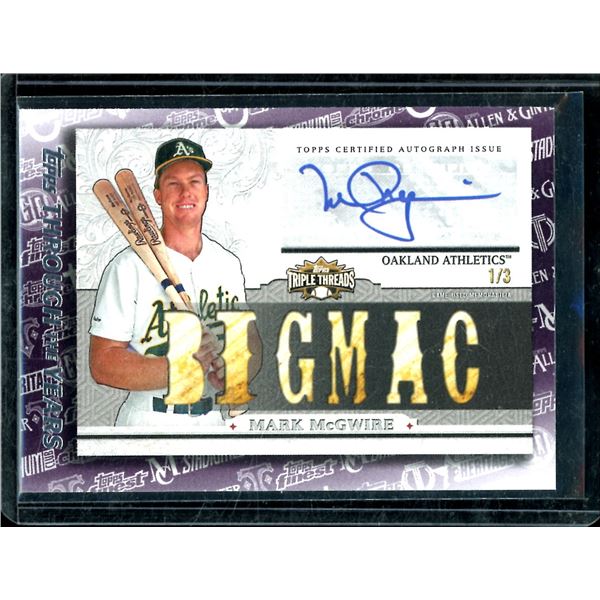 2021 Topps Through the Years #TTY10 Mark McGwire (Auto Reprint Card)