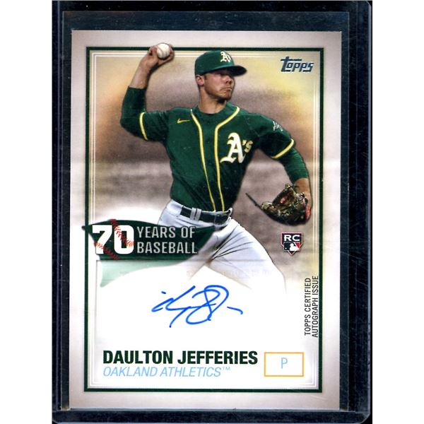 2021 Topps 70 Years of Baseball Autographs #70YADJ Daulton Jefferies