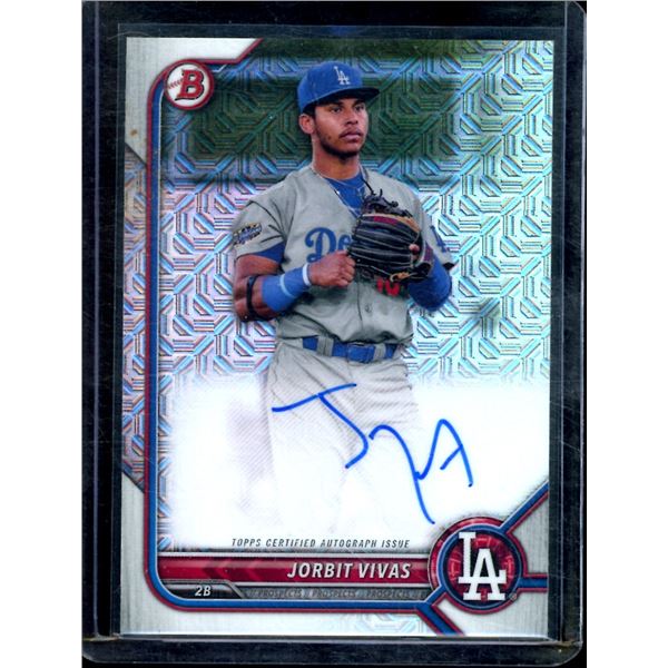 2022 Bowman Chrome Mega Box Autographs #BCMAJVS Jorbit Vivas