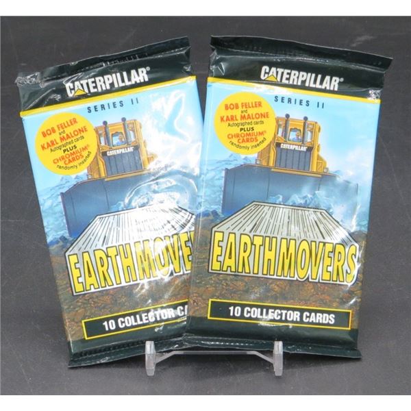 2 Sealed Packs Of Caterpillar Series II Earthmovers 10 cards per pack