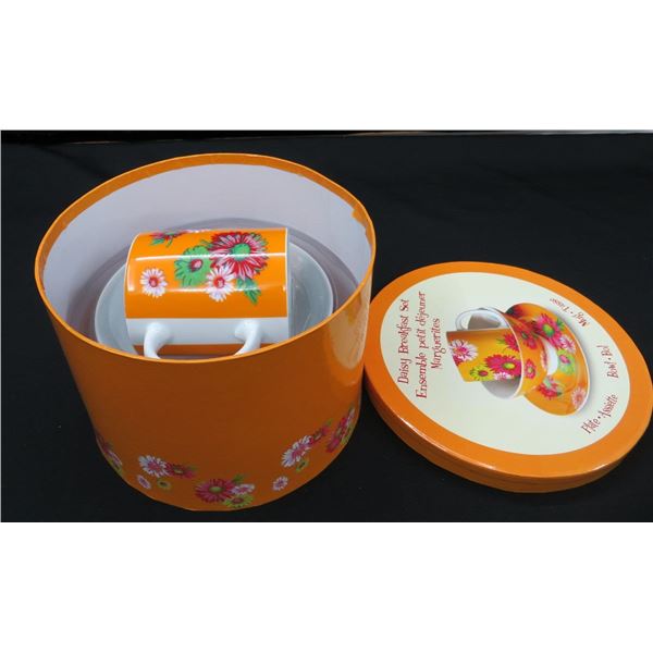 New Daisy Breakfast Set Plate Bowl & Floral Mug