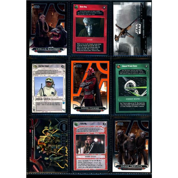 Lot of 9 Various Star Wars Collector Cards