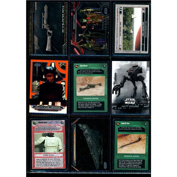 Lot of 9 Various Star Wars Collector Cards
