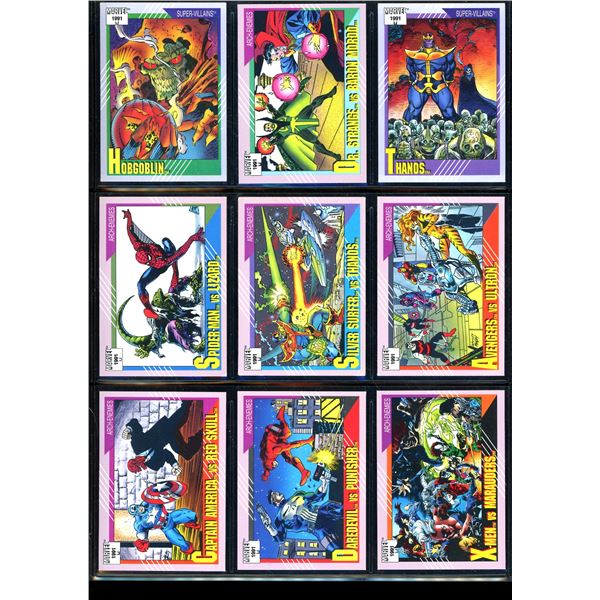 Lot Of 9 Various Marvel Collector Cards
