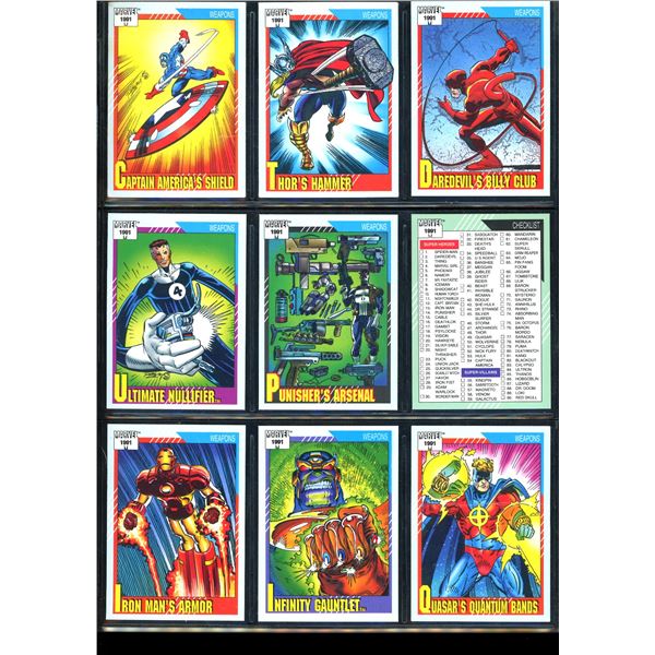 Lot Of 9 Various Marvel Collector Cards