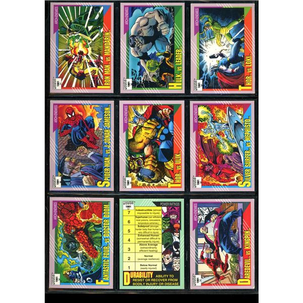 Lot Of 9 Various Marvel Collector Cards